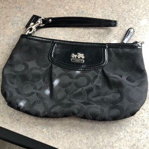 Coach wristlet, black